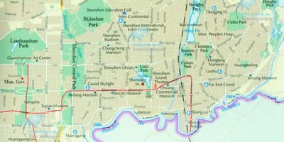 Карта Шеньчжень центр міста